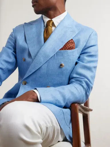 De Petrillo Printed Silk-Twill Pocket Square - Men | Thumbnail 2 De Petrillo Printed Silk-Twill Pocket Square - Men | Thumbnail 2