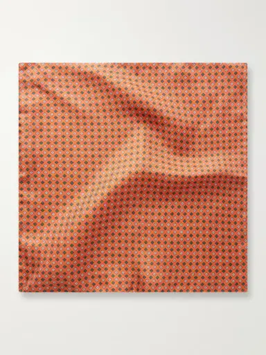 De Petrillo Printed Silk-Twill Pocket Square - Men | Thumbnail 3 De Petrillo Printed Silk-Twill Pocket Square - Men | Thumbnail 3