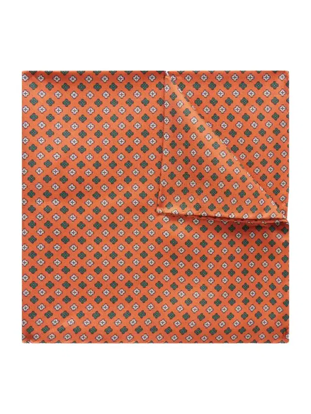 De Petrillo Printed Silk-Twill Pocket Square - Men