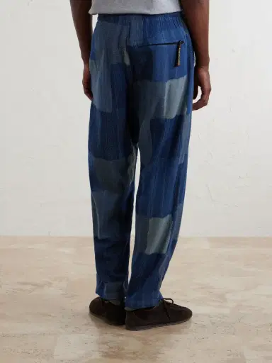 KAPITAL Tugihagi Straight-Leg Patchwork Cotton Drawstring Trousers - Men | Thumbnail 4