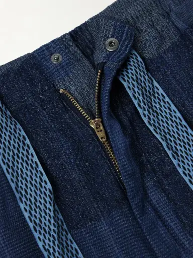 KAPITAL Tugihagi Straight-Leg Patchwork Cotton Drawstring Trousers - Men | Thumbnail 6