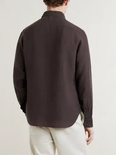 Canali Linen Shirt - Men | Thumbnail 4 Canali Linen Shirt - Men | Thumbnail 4