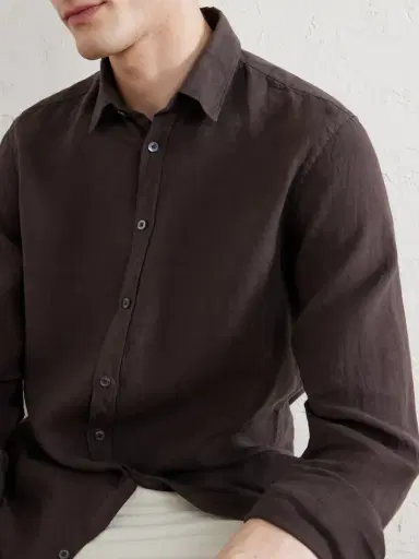 Canali Linen Shirt - Men | Thumbnail 5 Canali Linen Shirt - Men | Thumbnail 5