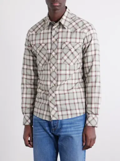 Versace Checked Cotton-Poplin Shirt - Men | Thumbnail 3