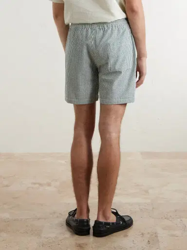 Portuguese Flannel Atlantico Straight-Leg Striped Cotton-Seersucker Shorts - Men | Thumbnail 4 Portuguese Flannel Atlantico Straight-Leg Striped Cotton-Seersucker Shorts - Men | Thumbnail 4
