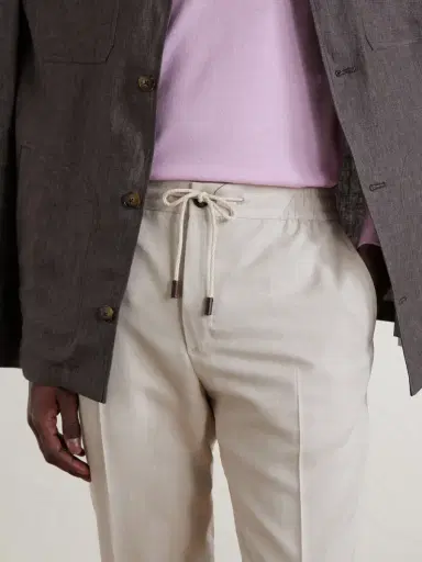 Slowear Straight-Leg Pleated Virgin Wool, Silk and Linen-Blend Trousers - Men | Thumbnail 5 Slowear Straight-Leg Pleated Virgin Wool, Silk and Linen-Blend Trousers - Men | Thumbnail 5