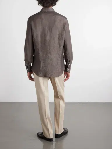 Thom Sweeney Linen Shirt - Men | Thumbnail 4