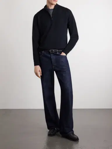John Smedley Tapton Slim-Fit Merino Wool Half-Zip Sweater - Men | Thumbnail 2