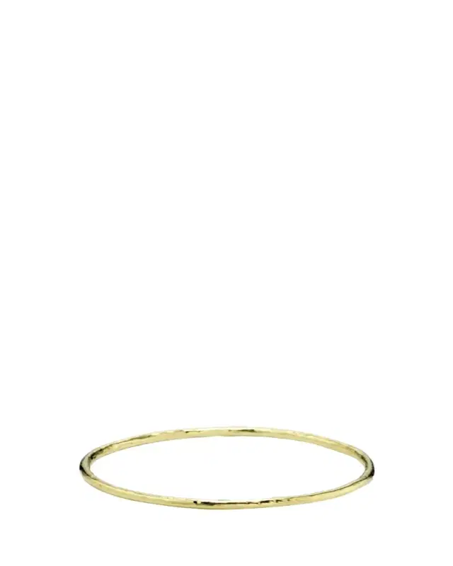 Small Hammered Bangle in 18K Gold