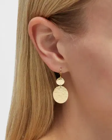 Ippolita Crinkle Hammered Crazy 8 Earrings in 18K | Thumbnail 5