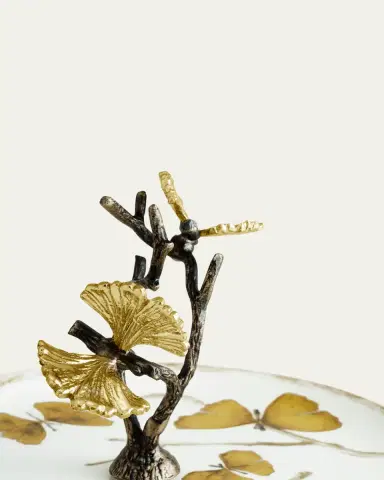 Michael Aram Butterfly Ginkgo 2-Tier Porcelain Etagere | Thumbnail 4