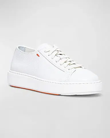 Santoni Anginal Low-Top Leather Sneakers | Thumbnail 4