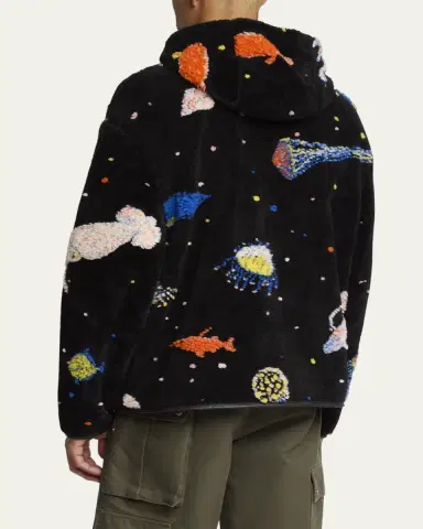 Loewe Men's Deep Sea Fleece Hooded Jacket | Thumbnail 3