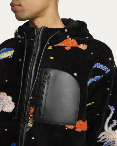 Loewe Men's Deep Sea Fleece Hooded Jacket | Thumbnail 5