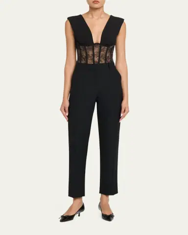Livy Moon Palace Plunging Lace Corset Bodysuit | Thumbnail 2 Livy Moon Palace Plunging Lace Corset Bodysuit | Thumbnail 2