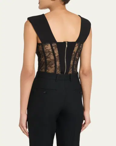 Livy Moon Palace Plunging Lace Corset Bodysuit | Thumbnail 3 Livy Moon Palace Plunging Lace Corset Bodysuit | Thumbnail 3