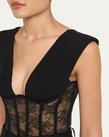 Livy Moon Palace Plunging Lace Corset Bodysuit | Thumbnail 5 Livy Moon Palace Plunging Lace Corset Bodysuit | Thumbnail 5