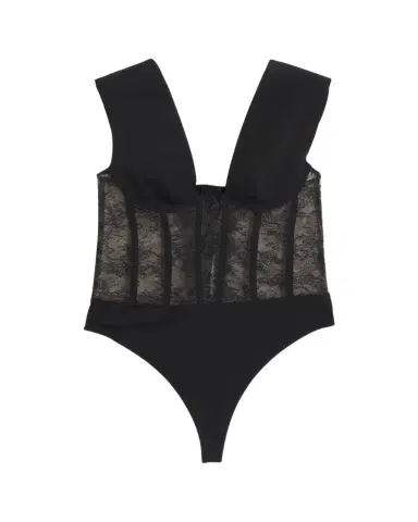 Livy Moon Palace Plunging Lace Corset Bodysuit | Thumbnail 1 Livy Moon Palace Plunging Lace Corset Bodysuit | Thumbnail 1