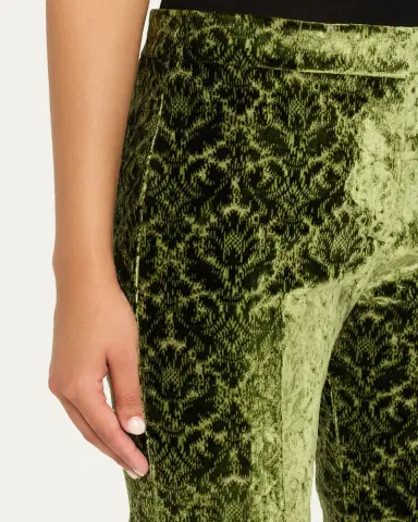 Burberry Baroque Velvet Straight-Leg Ankle Pants | Thumbnail 5 Burberry Baroque Velvet Straight-Leg Ankle Pants | Thumbnail 5
