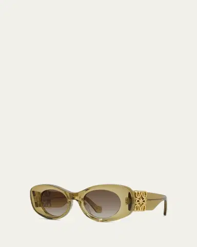 Loewe Anagram 49mm Oval Acetate Sunglasses | Thumbnail 2 Loewe Anagram 49mm Oval Acetate Sunglasses | Thumbnail 2
