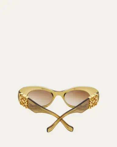 Loewe Anagram 49mm Oval Acetate Sunglasses | Thumbnail 4 Loewe Anagram 49mm Oval Acetate Sunglasses | Thumbnail 4