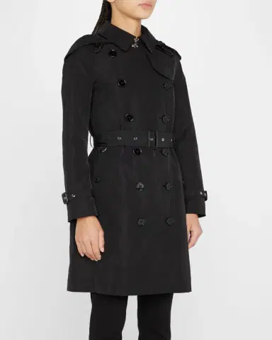 Burberry Kensington Double-Breasted Trench Coat with Detachable Hood | Thumbnail 3 Burberry Kensington Double-Breasted Trench Coat with Detachable Hood | Thumbnail 3