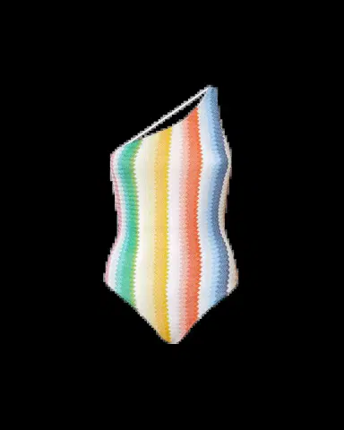 Missoni Striped Zig Zag Asymmetric One-Piece Swimsuit | Thumbnail 2 Missoni Striped Zig Zag Asymmetric One-Piece Swimsuit | Thumbnail 2