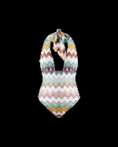 Missoni Zig Zag Crochet Halter One-Piece Swimsuit | Thumbnail 2 Missoni Zig Zag Crochet Halter One-Piece Swimsuit | Thumbnail 2