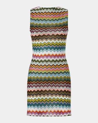 Missoni Mare Open-Back Striped Metallic Crochet Mini Dress | Thumbnail 2 Missoni Mare Open-Back Striped Metallic Crochet Mini Dress | Thumbnail 2