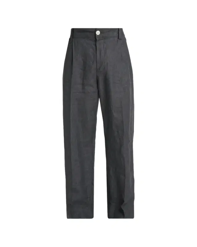 Men's Linen Hairline Stripe Pleated Trousers
