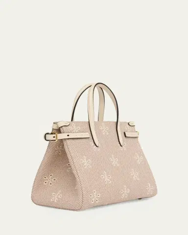 Valentino Garavani Small Eyelet-Embroidered Canvas Tote Bag | Thumbnail 3