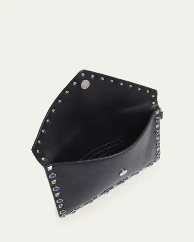 Valentino Garavani Medium Rockstud & Rhinestone Flat Pouch Bag | Thumbnail 4 Valentino Garavani Medium Rockstud & Rhinestone Flat Pouch Bag | Thumbnail 4