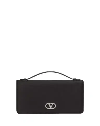 Valentino Garavani Crystal VLogo Satin Top-Handle Bag | Thumbnail 1 Valentino Garavani Crystal VLogo Satin Top-Handle Bag | Thumbnail 1