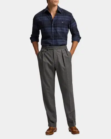 Ralph Lauren Purple Label Plaid Twill Shirt | Thumbnail 6