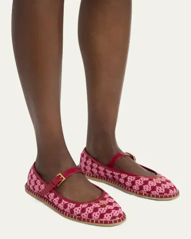 Valentino Garavani Crochet Mary Jane Ballerina Flats | Thumbnail 2 Valentino Garavani Crochet Mary Jane Ballerina Flats | Thumbnail 2