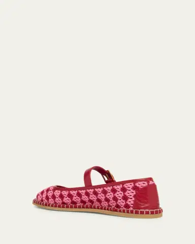 Valentino Garavani Crochet Mary Jane Ballerina Flats | Thumbnail 4 Valentino Garavani Crochet Mary Jane Ballerina Flats | Thumbnail 4