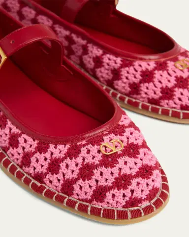Valentino Garavani Crochet Mary Jane Ballerina Flats | Thumbnail 5 Valentino Garavani Crochet Mary Jane Ballerina Flats | Thumbnail 5