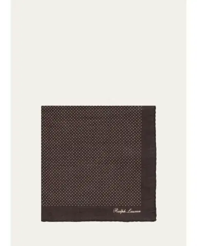 Ralph Lauren Purple Label Pin Dot Cashmere-Silk Pocket Square | Thumbnail 1