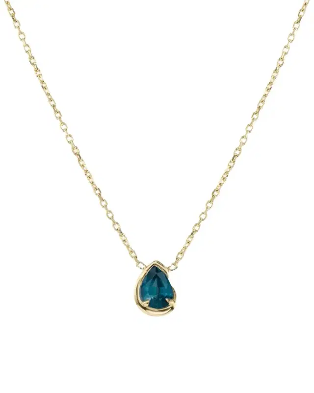 Aaryah BB Thelma Teal Sapphire Necklace