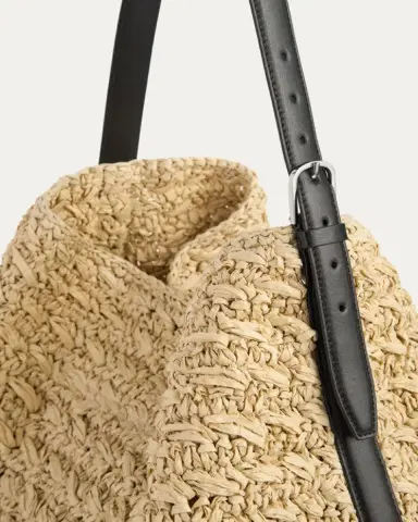 TOTEME Belted Paper Raffia Tote Bag | Thumbnail 3 TOTEME Belted Paper Raffia Tote Bag | Thumbnail 3