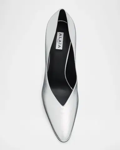Alaïa 90mm Metallic Leather Pumps | Thumbnail 6 Alaïa 90mm Metallic Leather Pumps | Thumbnail 6