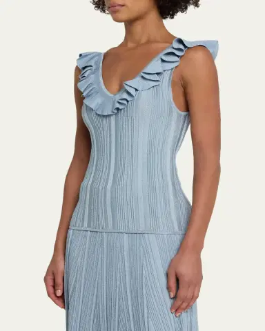 Zimmermann Aster Metallic Frill Top | Thumbnail 4