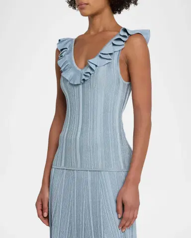 Zimmermann Aster Metallic Frill Top | Thumbnail 8