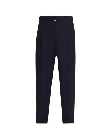 OFFICINE GÉNÉRALE Men's Evan Poplin Belted Wide-Leg Pants | Thumbnail 1 OFFICINE GÉNÉRALE Men's Evan Poplin Belted Wide-Leg Pants | Thumbnail 1