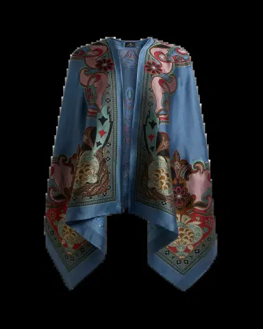 Etro Printed Silk-Blend Cape | Thumbnail 2