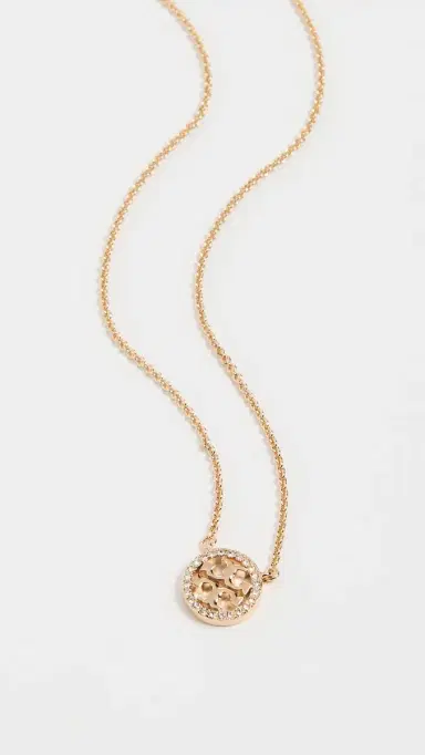 Tory Burch Icon Pavé Pendant Necklace | Thumbnail 2