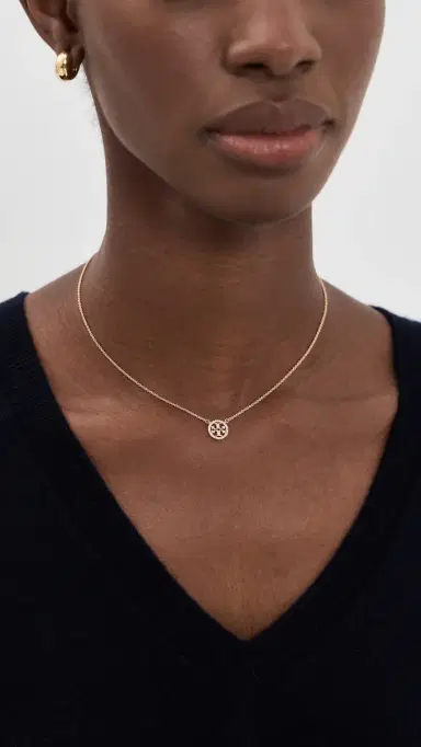 Tory Burch Icon Pavé Pendant Necklace | Thumbnail 3