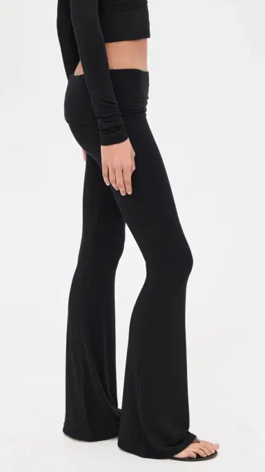 ÉTERNE Fold Over Flare Pants Black M | Thumbnail 4