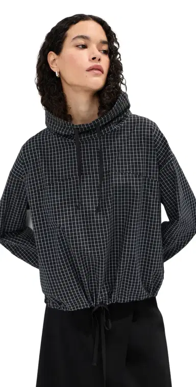 LE BOP Carson Anorak Black Check S | Thumbnail 1