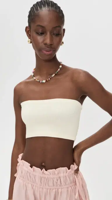Free People Amelia Bandeau Bra Ivory M/L | Thumbnail 2